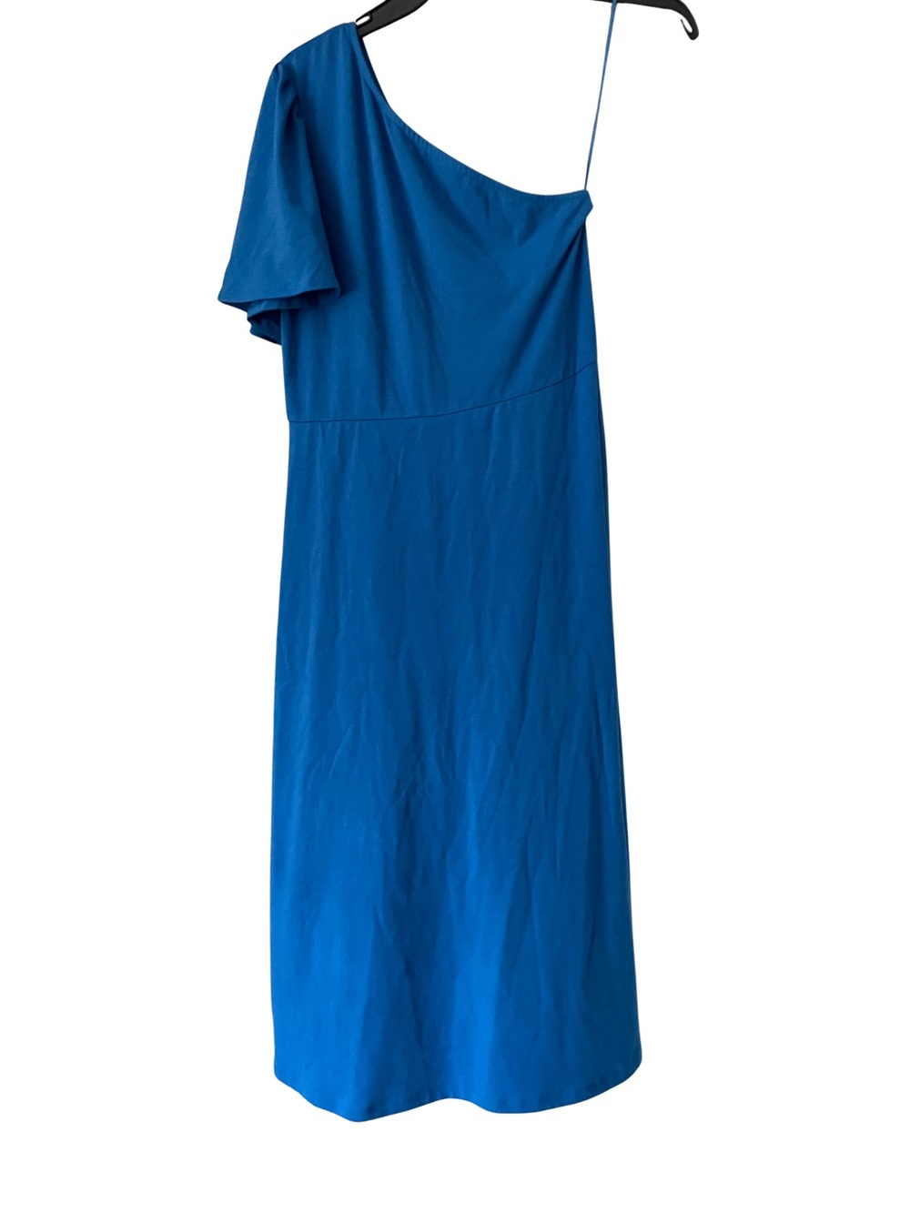 Who What Wear Electric Blue One-Shoulder Midi Dress